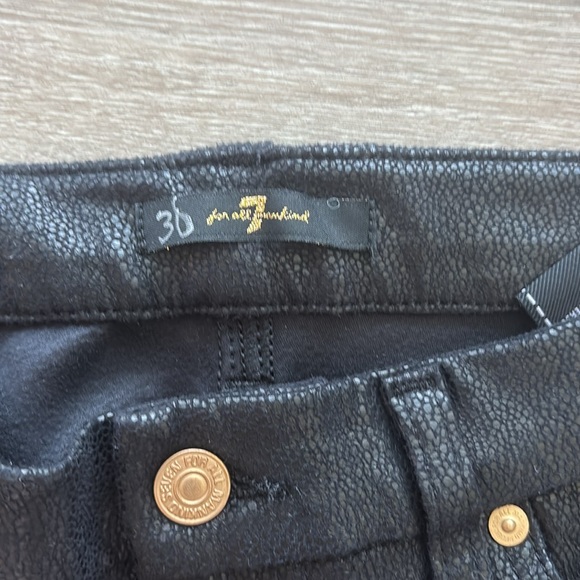 7 For All Mankind Black Skinny Jeans - Picture 3 of 5